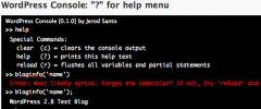 WordPress Console screenshot 1