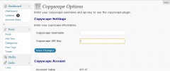 Wordpress Copyscape Plugin screenshot 1