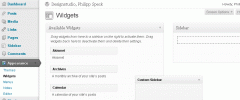 WordPress Custom Sidebar screenshot 1