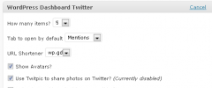 WordPress Dashboard Twitter screenshot 5