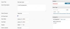 Wordpress Event Calendar screenshot 3