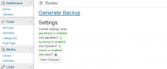 WordPress File Backup screenshot 1