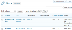 WordPress Link Ranker screenshot 1