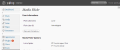 Wordpress Media Flickr screenshot 1
