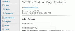 Wordpress Post and Page Features screenshot 1