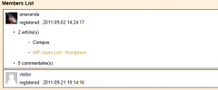 Wordpress Users List screenshot 2
