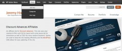 WP Admin Menu screenshot 2