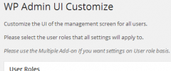 WP Admin UI Customize screenshot 1