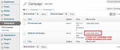WP Campaign Manager screenshot 1