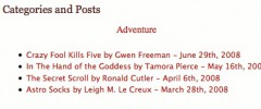 WP Categories and Posts screenshot 3