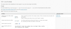 WP Code Prettify screenshot 1