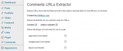 WP Comments URLs Extractor screenshot 1