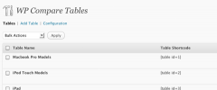 WP Compare Tables screenshot 1