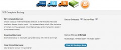 WP Complete Backup screenshot 1