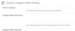 WP Custom Category Meta screenshot 1