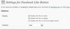 WP Facebook Like Button screenshot 1
