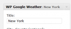 WP Google Weather screenshot 1