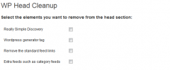 WP Head Cleanup screenshot 1