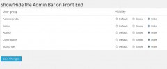 WP Hide Admin Bar screenshot 1