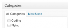 WP HTML5 Category Selector screenshot 1