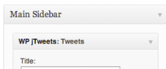 WP-jTweets screenshot 1
