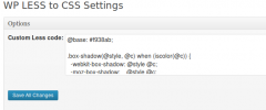 WP LESS to CSS screenshot 1
