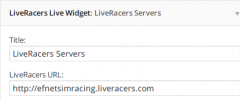 WordPress LiveRacers screenshot 1