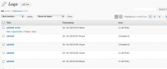 WP-Logs screenshot 1