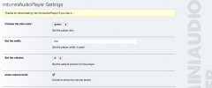 mb.miniAudioPlayer - an HTML5 audio player for your mp3 files screenshot 1