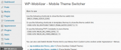WP-Mobilizer screenshot 1