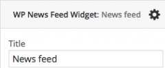 WP News feed widget screenshot 1