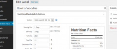 WP Nutrition Facts screenshot 1