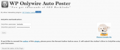 WP OnlyWire Auto Poster screenshot 1