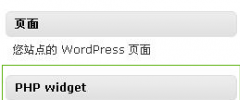 WP PHP widget screenshot 1