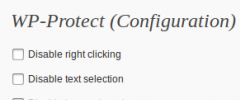 WP-Protect (no right clicking, text selection, or image dragging) screenshot 1