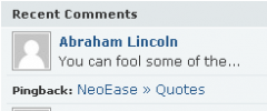 WP-RecentComments screenshot 1