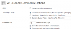 WP-RecentComments screenshot 2