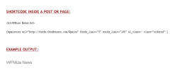 WP RSS Fetcher ShortCode screenshot 1