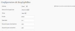 WP SexyLightBox screenshot 2