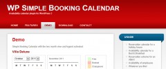 WP Simple Booking Calendar screenshot 1