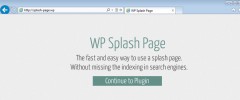 WP Splash Page screenshot 1