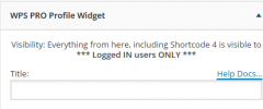 WP Symposium PRO Profile Widget screenshot 1