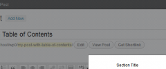 WP Table of Paginated Contents screenshot 2