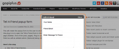 wp tell a friend popup form screenshot 1