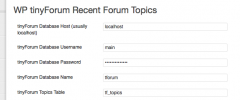 WP tinyForum Widget screenshot 1