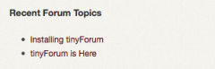 WP tinyForum Widget screenshot 2