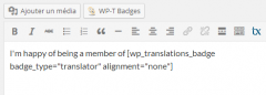 WP-Translations Badges screenshot 1