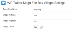 WP Twitter Mega Fan Box Widget screenshot 1