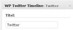 WP Twitter Timeline screenshot 1