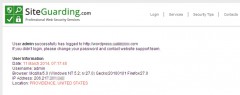 WP User Access Notification (by SiteGuarding.com) screenshot 1